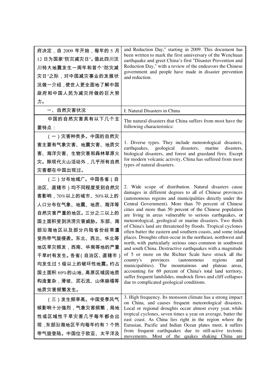 白皮书中国的减灾行动中英文对照_第2页