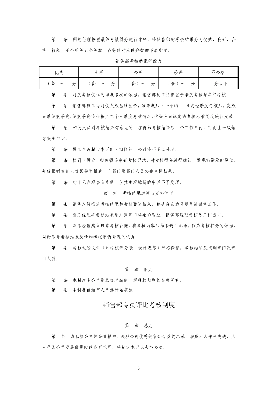 白酒行业销售部考核制度设计_第3页