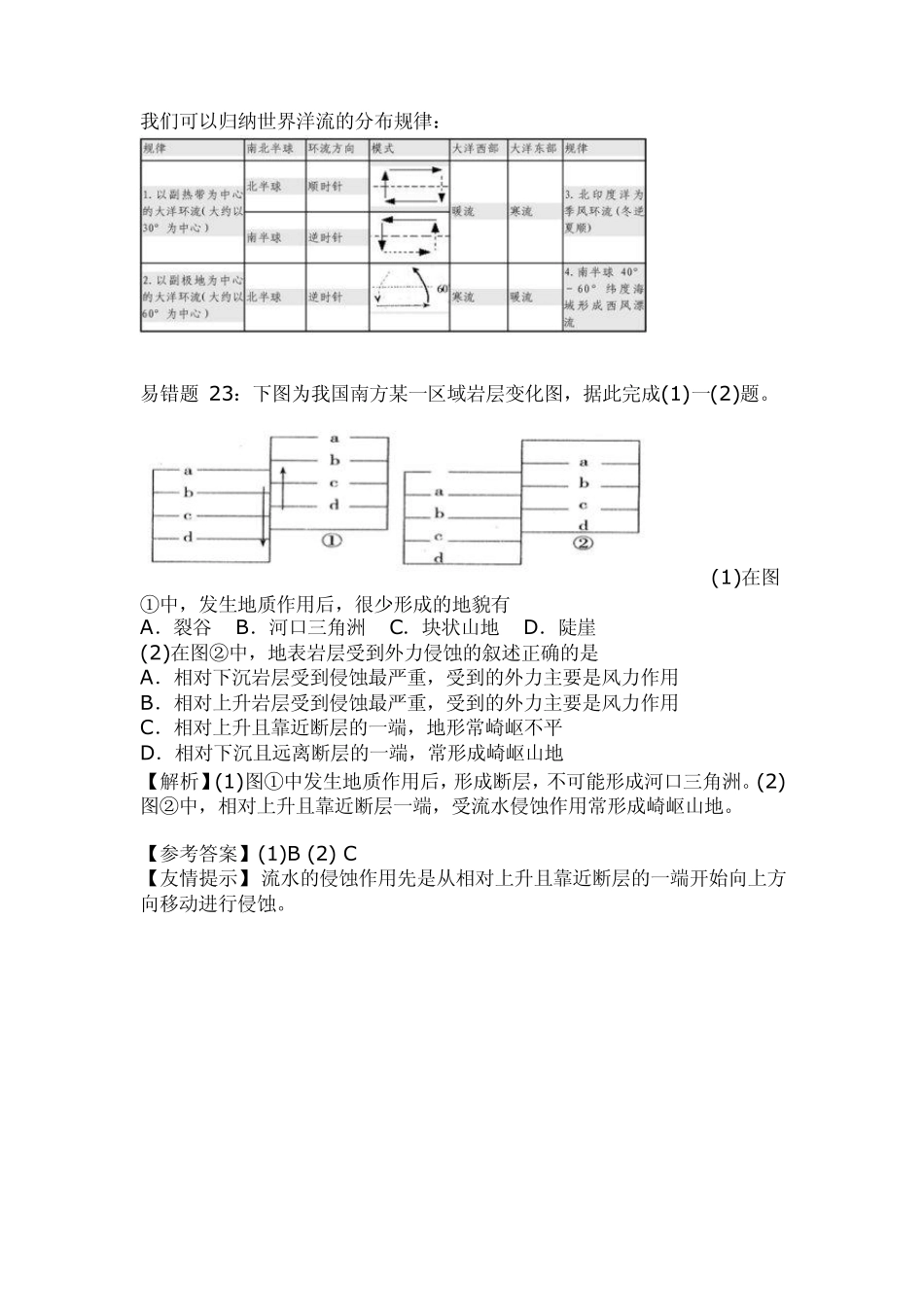 百例学生易错题高考地理试题解析汇集_第3页