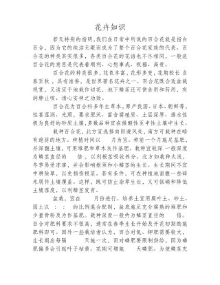 百合花的种植方法及注意事项
