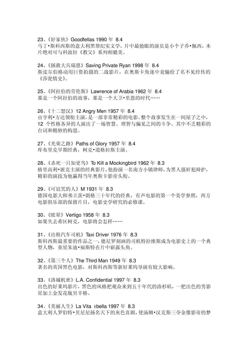 百年历史100部经典电影_第3页