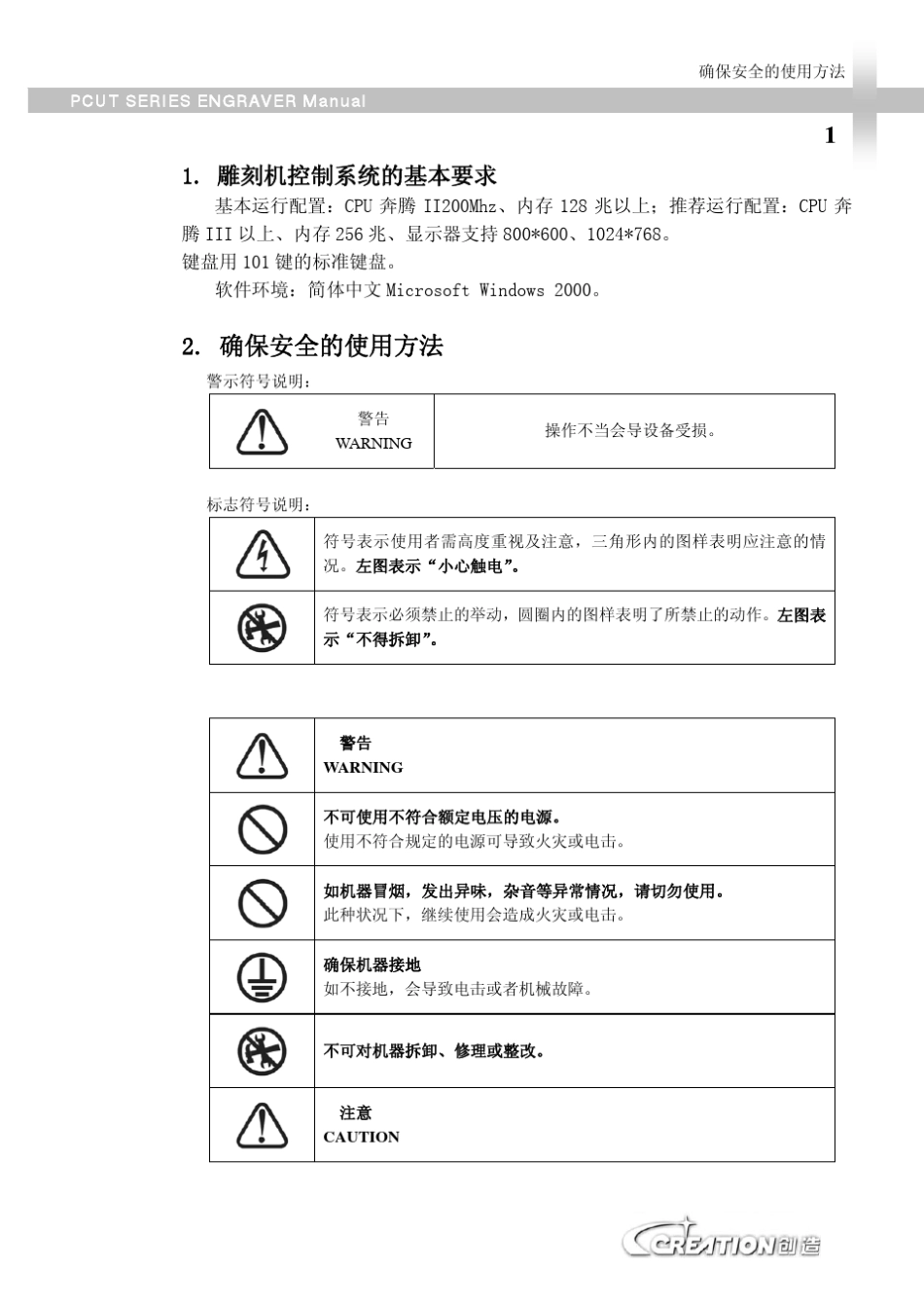 皮卡CR雕刻机说明书_Ver4.3_第3页