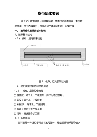 皮带硫化培训材料