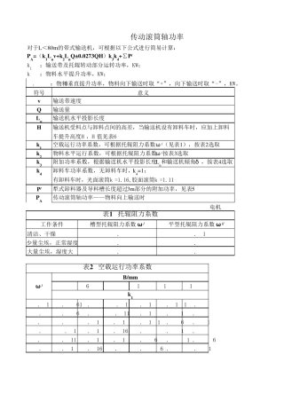 皮带输送机出力和电动机功率计算软件