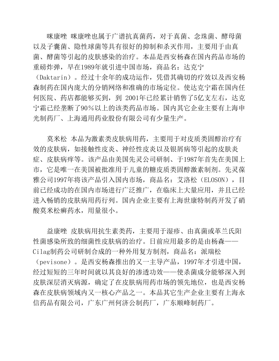 皮肤病外用药市场分析_第2页