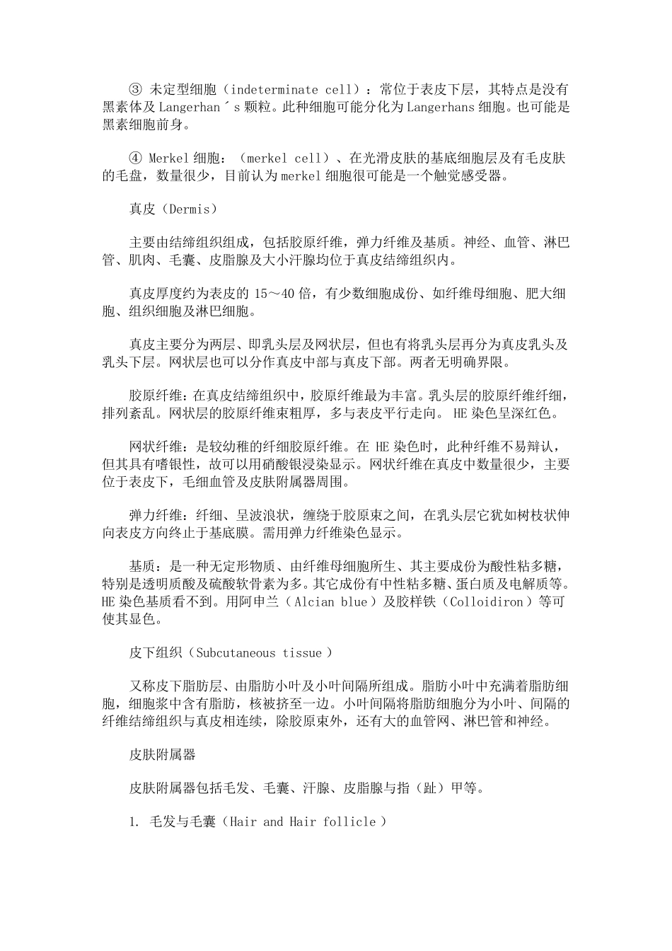 皮肤的解剖组织学及生理_第3页