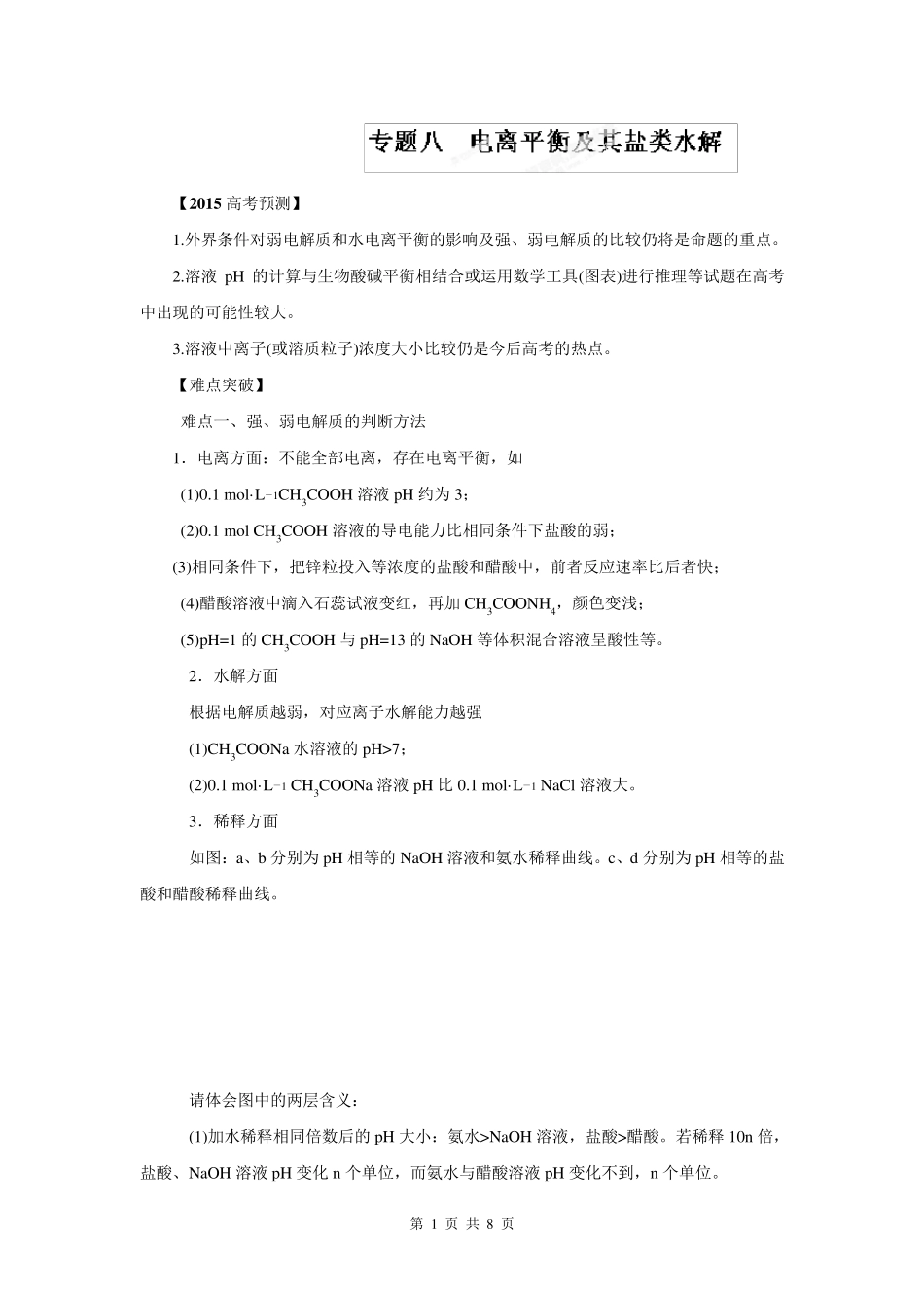 盐类水解详细知识点_第1页