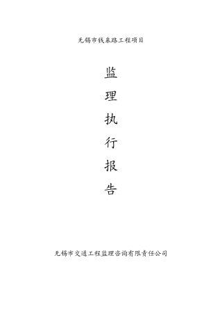 监理执行报告