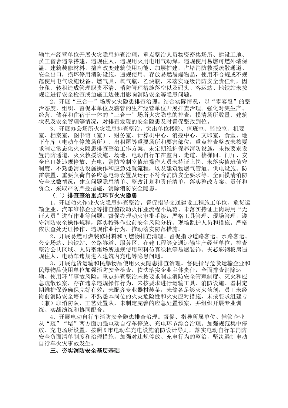 市交通运输局关于2024年火灾隐患排查整治工作情况的总结_第2页