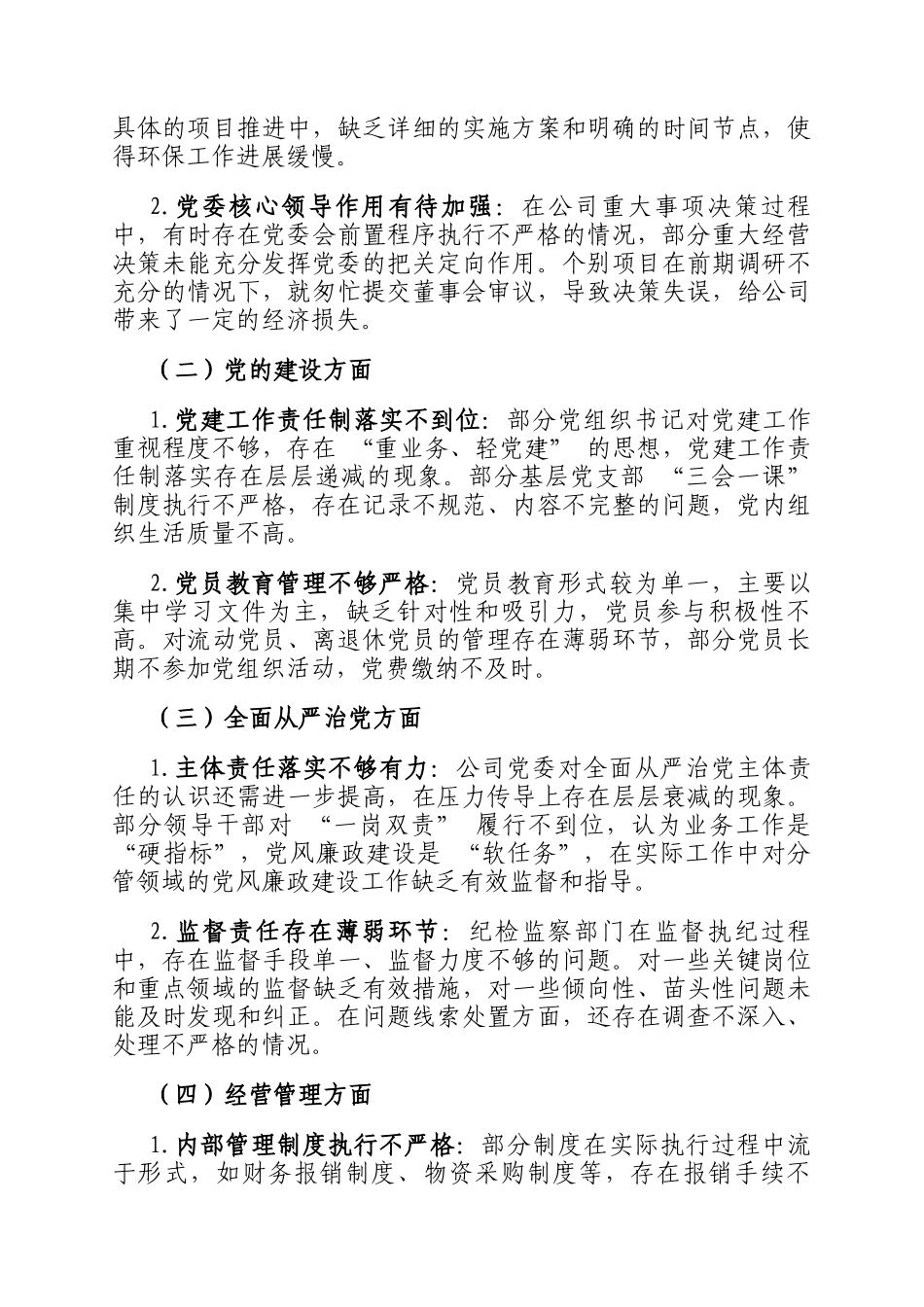 在公司党委巡察工作汇报会上的总结发言_第2页