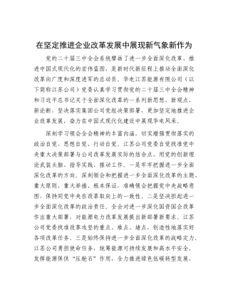 在坚定推进企业改革发展中展现新气象新作为【资深秘书】