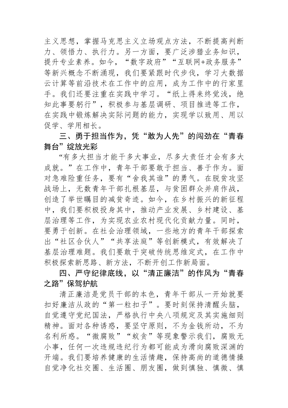 在青年干部座谈交流会上的发言_第2页