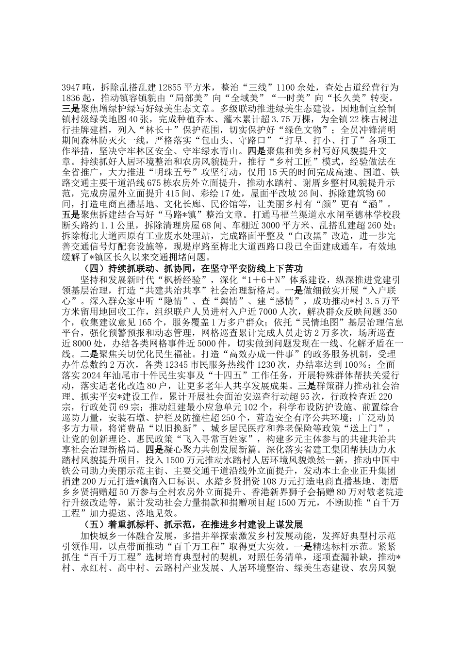 镇2024年百千万工程年度工作总结_第2页