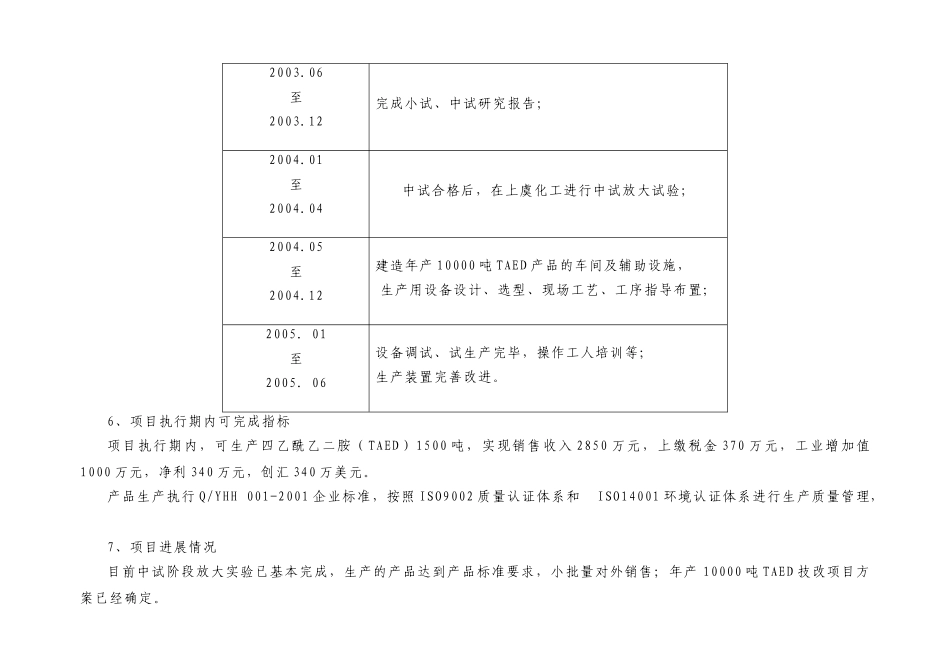 某化工有限公司年产10000吨TAED技改项目可行性报告_第3页