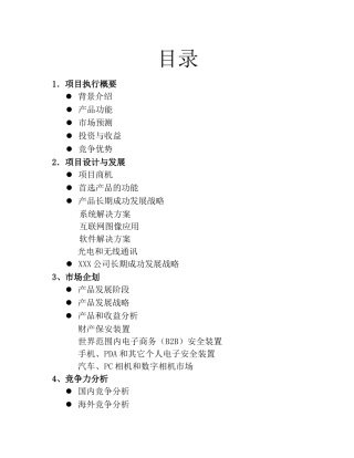 某集团公司商业计划书