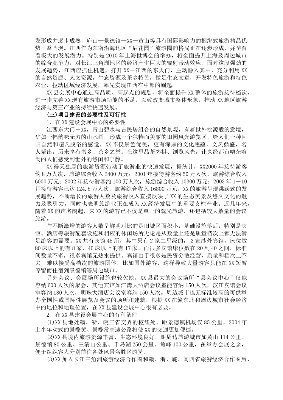 某县会展中心开发项目可行性研究报告_第2页