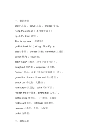 高中英语听力必备十大场景词汇总结