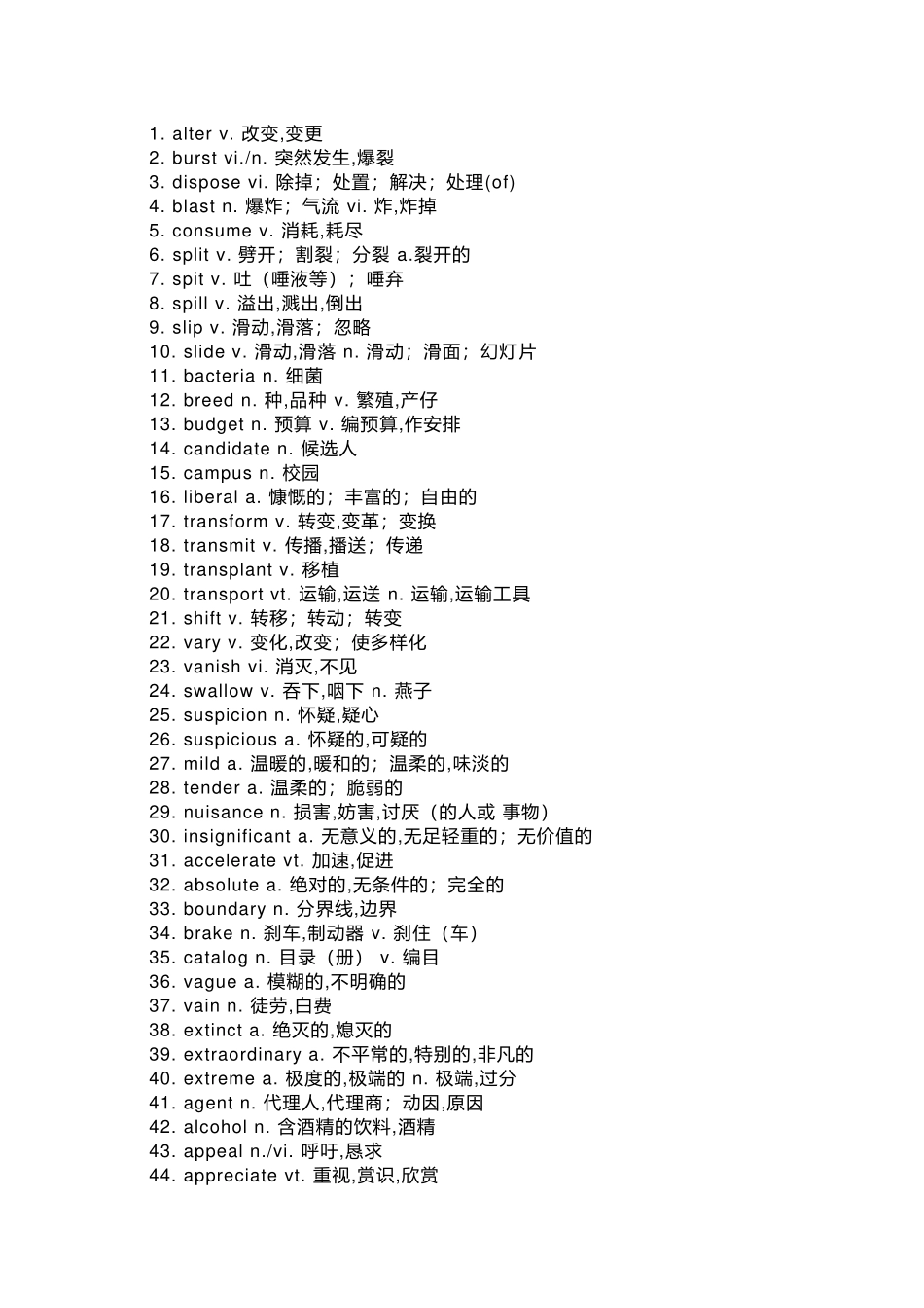 高中英语阅读理解高频词690个_第1页