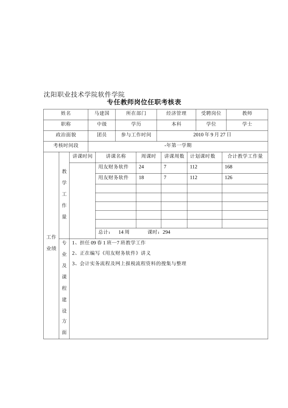2025年专任教师考核表马建国_第1页
