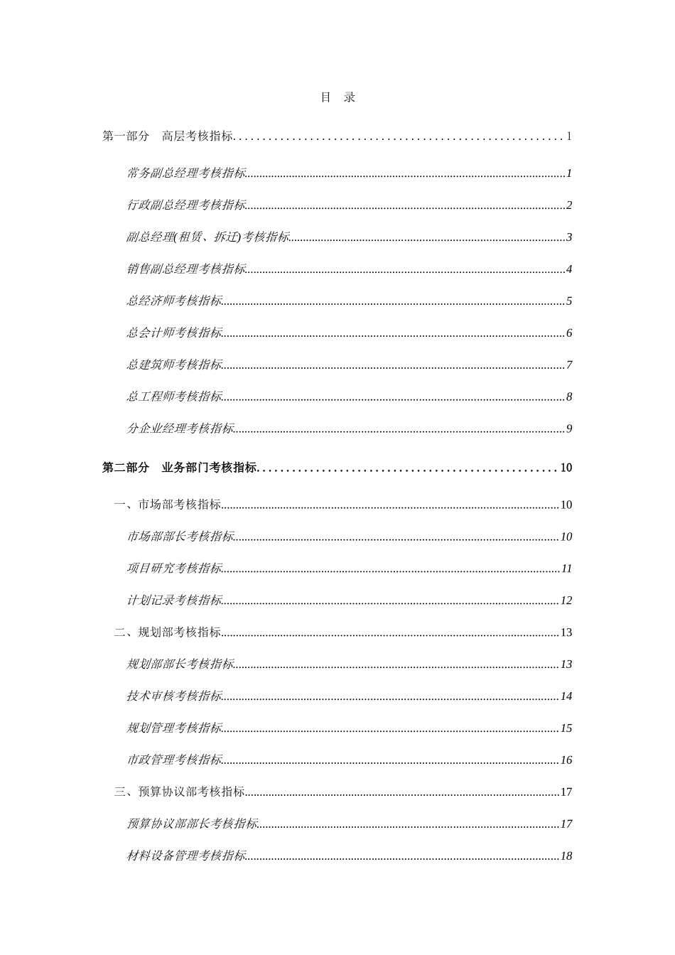 2025年大型房地产公司全套岗位绩效考核指标_第2页