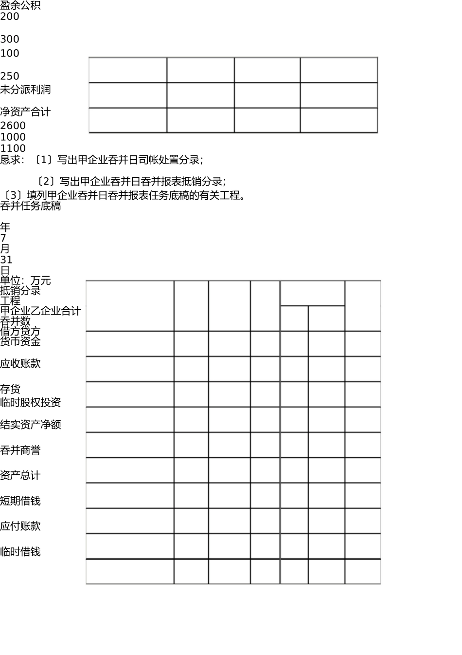 2025年中央电大高级财务会计01任务_第3页