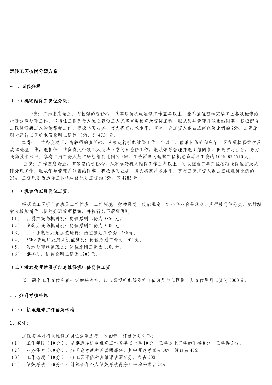 2025年各单位岗位分级考核运转部分_第1页