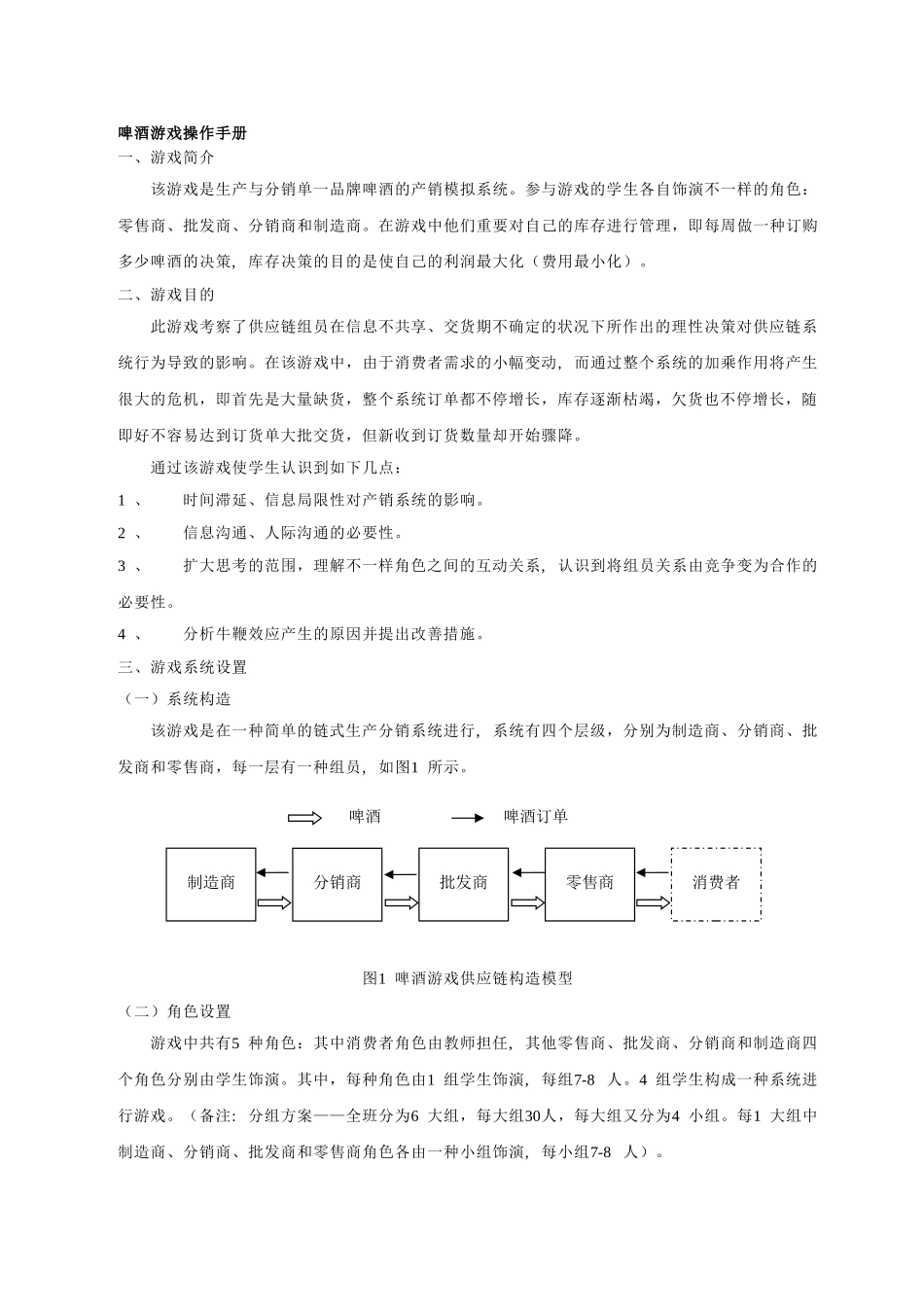 2025年啤酒游戏试验操作手册全册_第1页