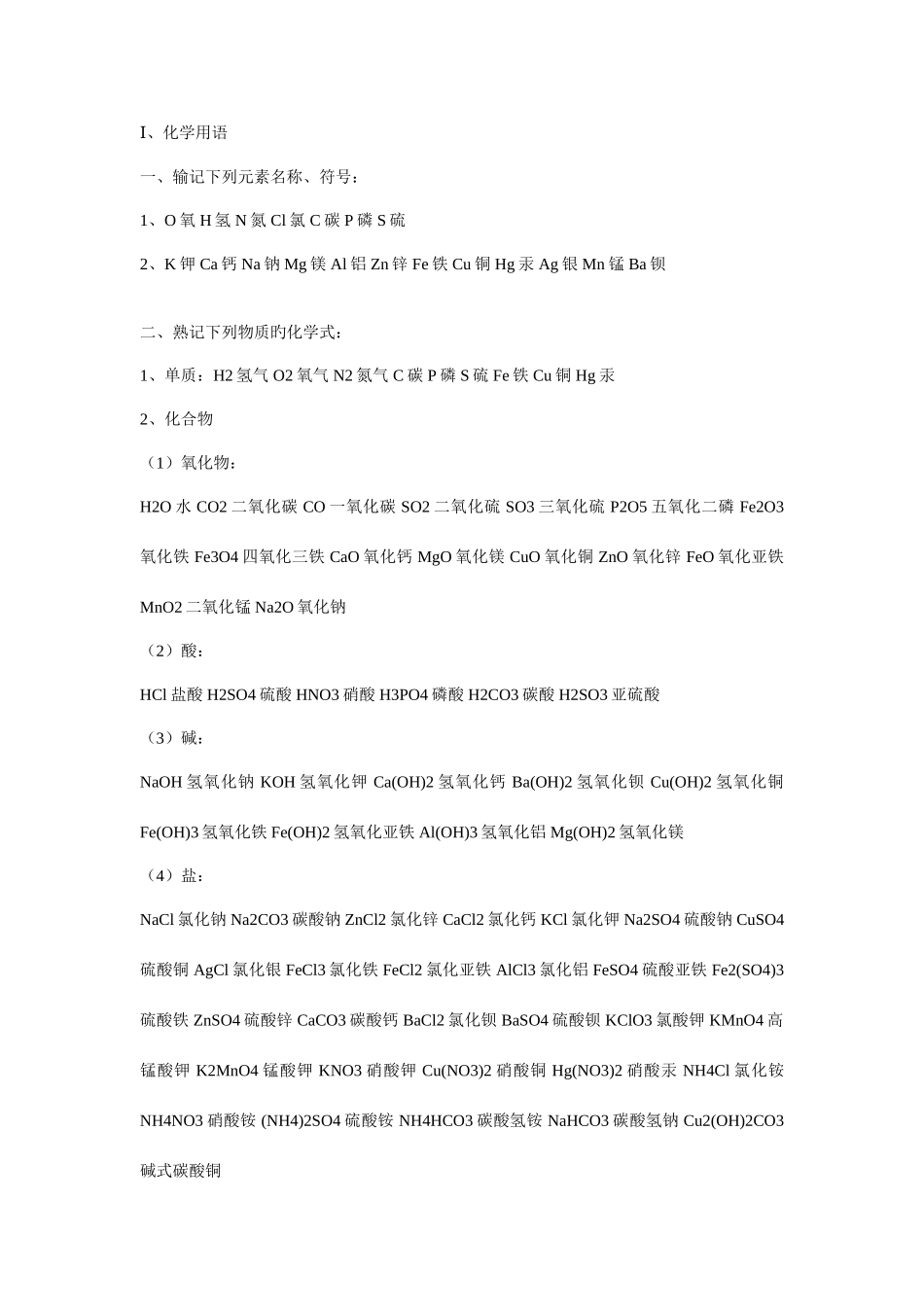 2025年初二化学知识点总结_第1页