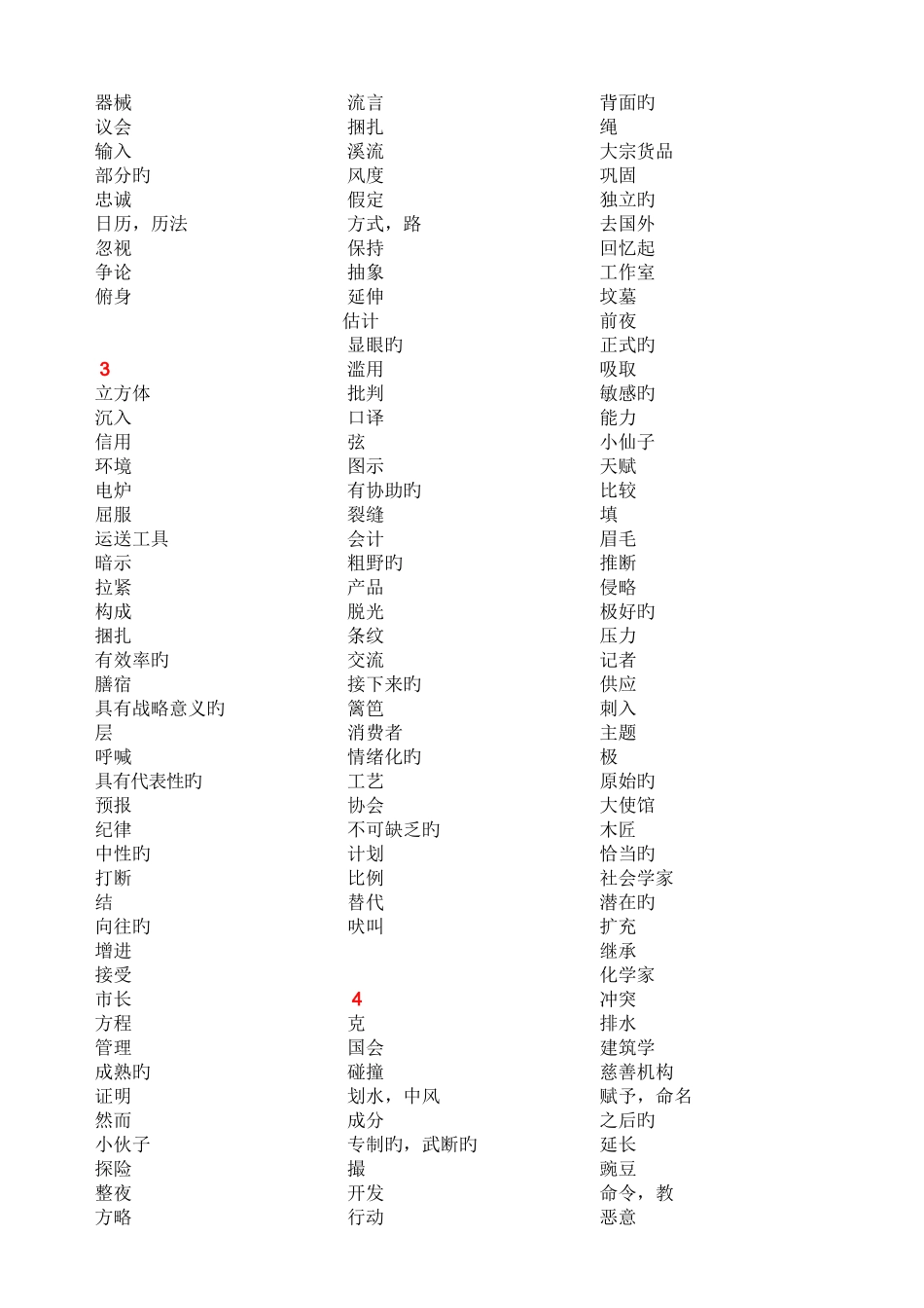 2025年全中文默写版四级词汇词根联想记忆法乱序版_第2页