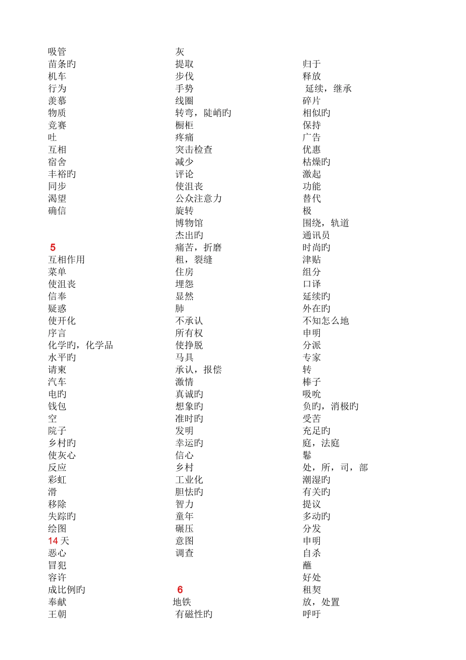 2025年全中文默写版四级词汇词根联想记忆法乱序版_第3页