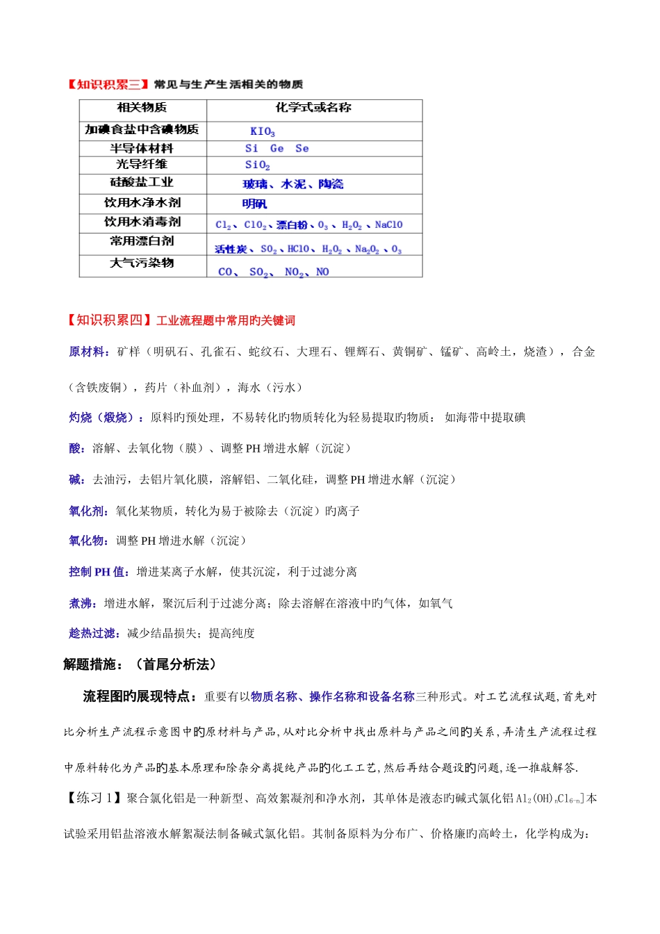 2025年化学实验与工业流程相结合归纳_第2页