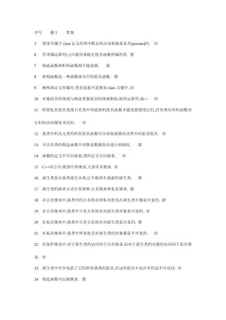 2025年C++判断题题库