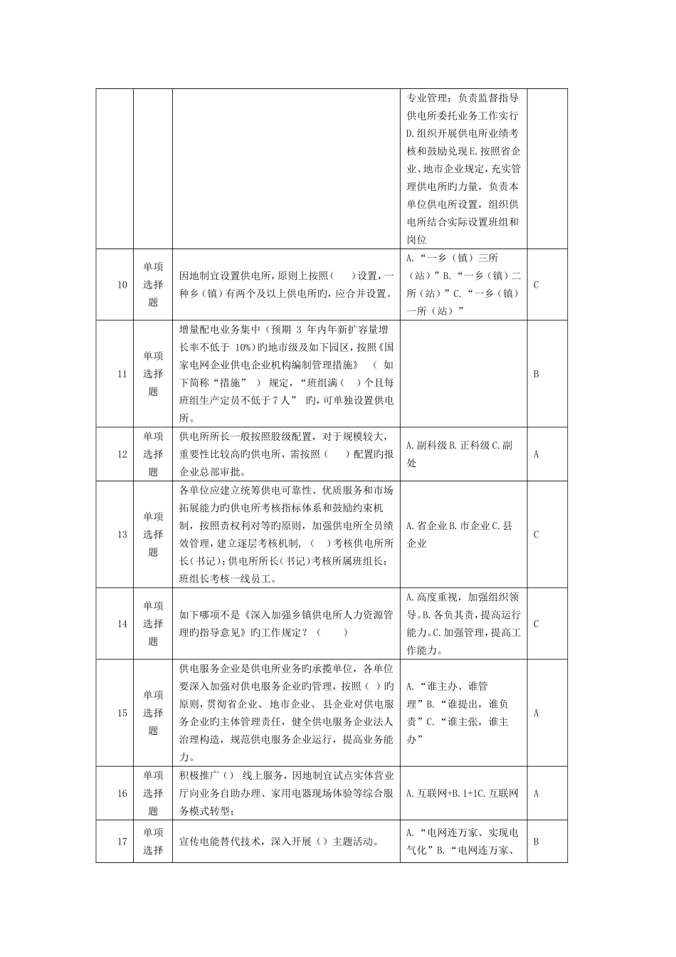 2025年全能型供电所调考题库省公司版_第2页