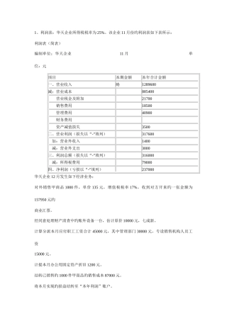 2025年会计从业考试会计基础业务题