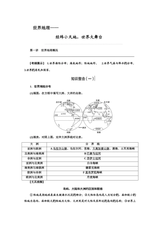 2025年世界地理知识点总结