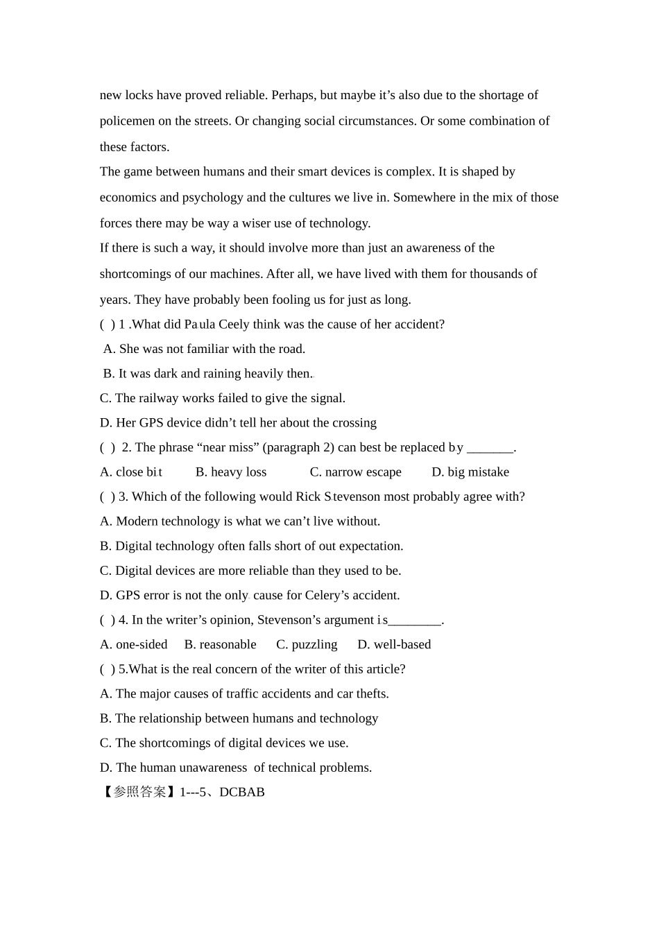 2025年高考英语阅读理解考点专题复习检测_第2页