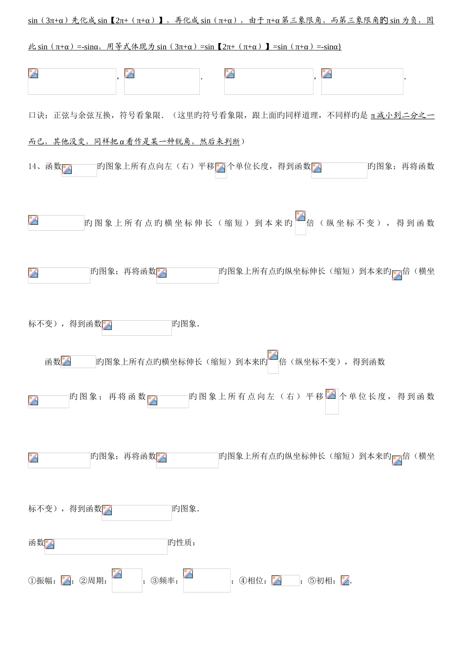 2025年人教版高中数学必修三角函数知识点_第3页