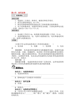 2025年九年级物理下册知识点同步训练