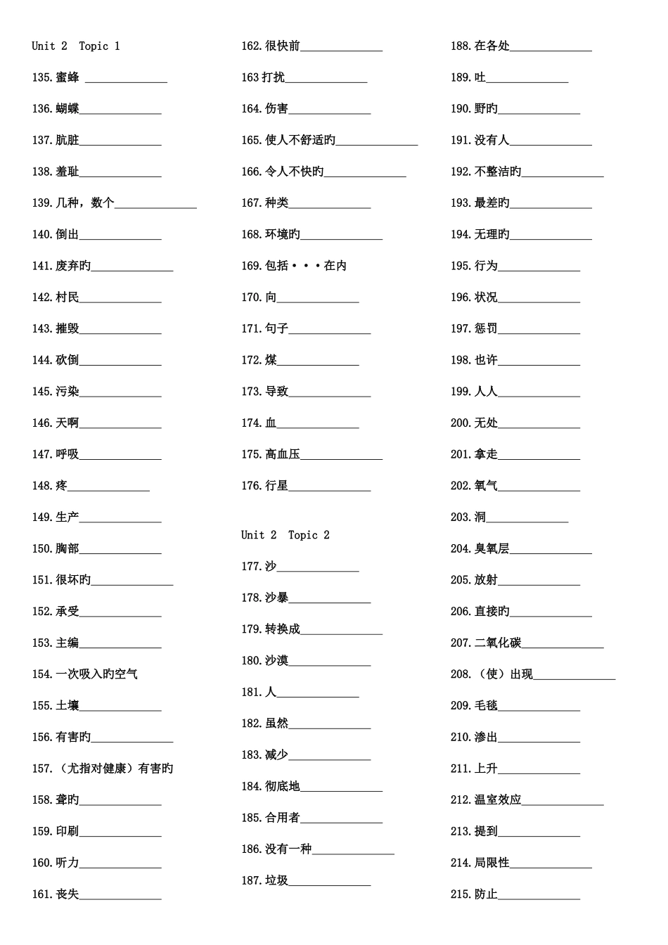 2025年仁爱英语9年级全册单词默写_第3页