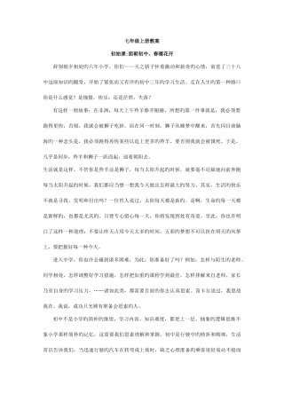 2025年人教版语文七年级上全册教案