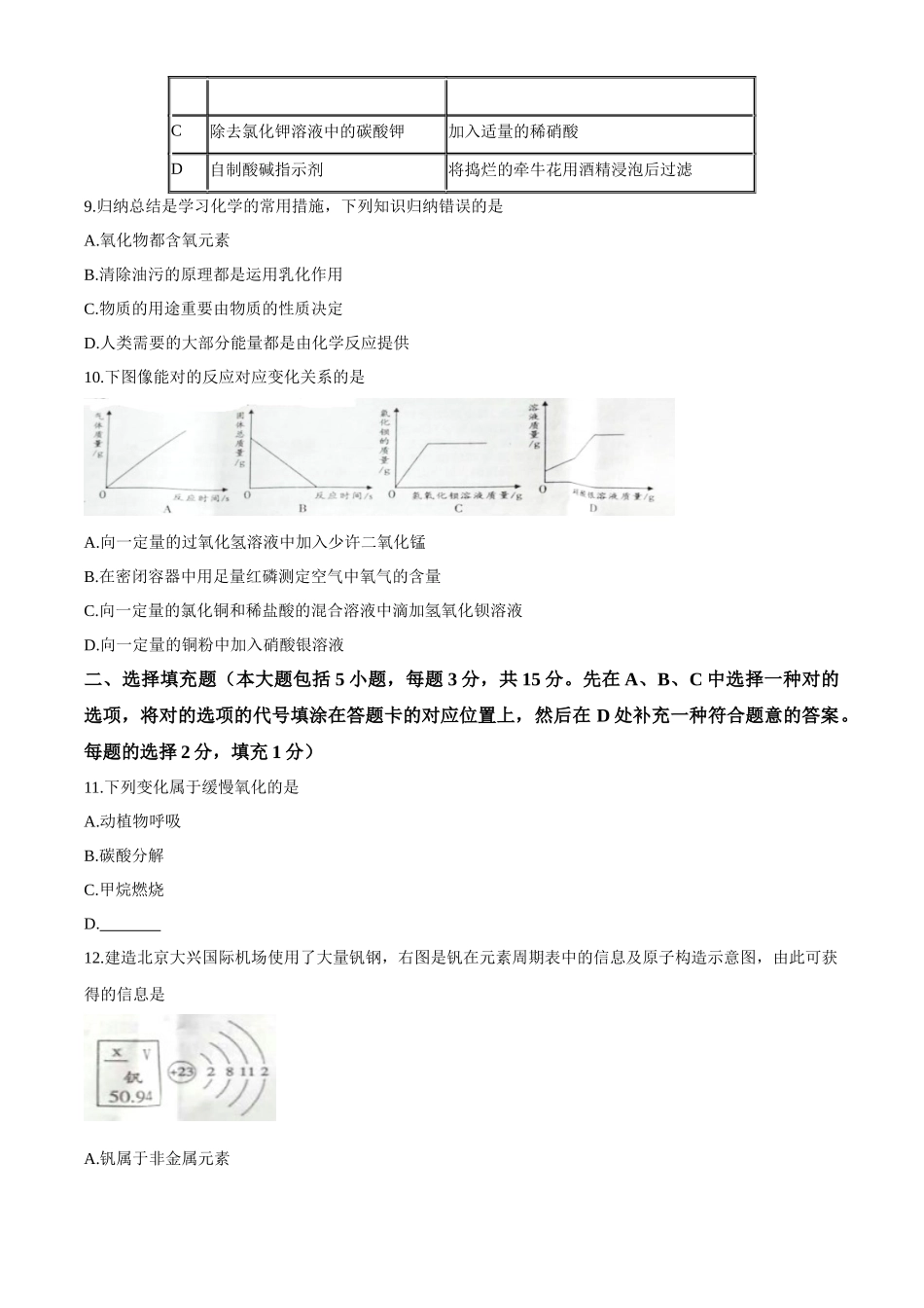 2025年江西省中等学校招生考试化学试题_第3页