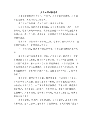2025年实习律师考核总结