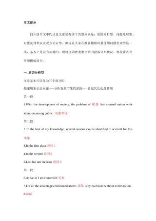2025年四六级作文模板超实用