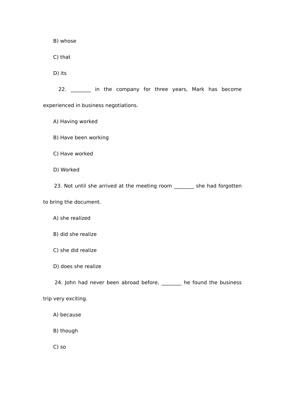 2025年大学英语三级历年考试真题汇总_第3页