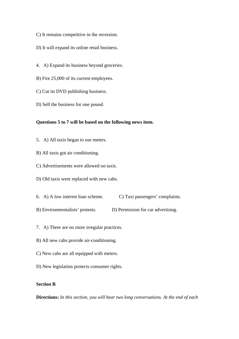 2025年四级考试听力样题新题型_第2页