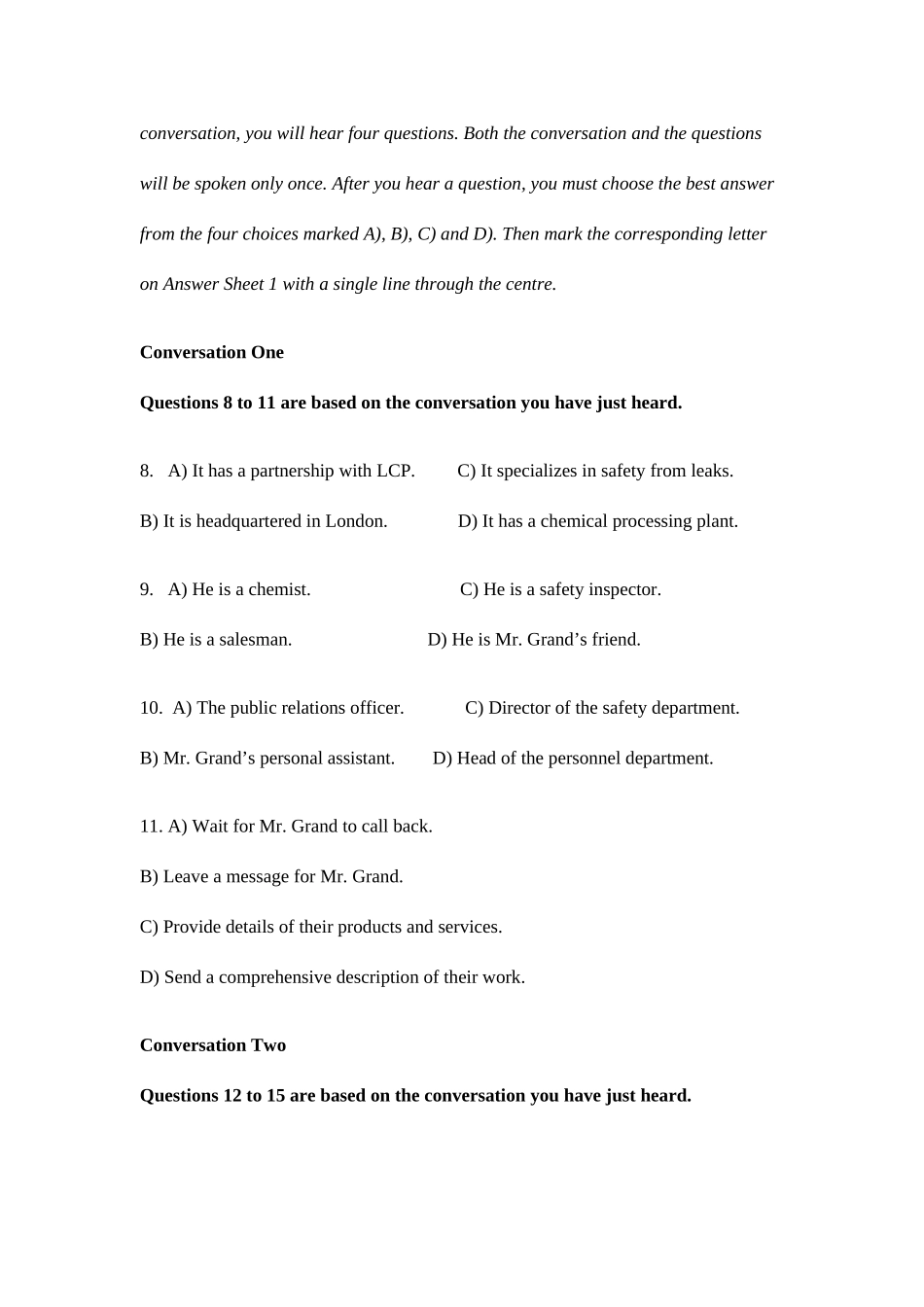 2025年四级考试听力样题新题型_第3页