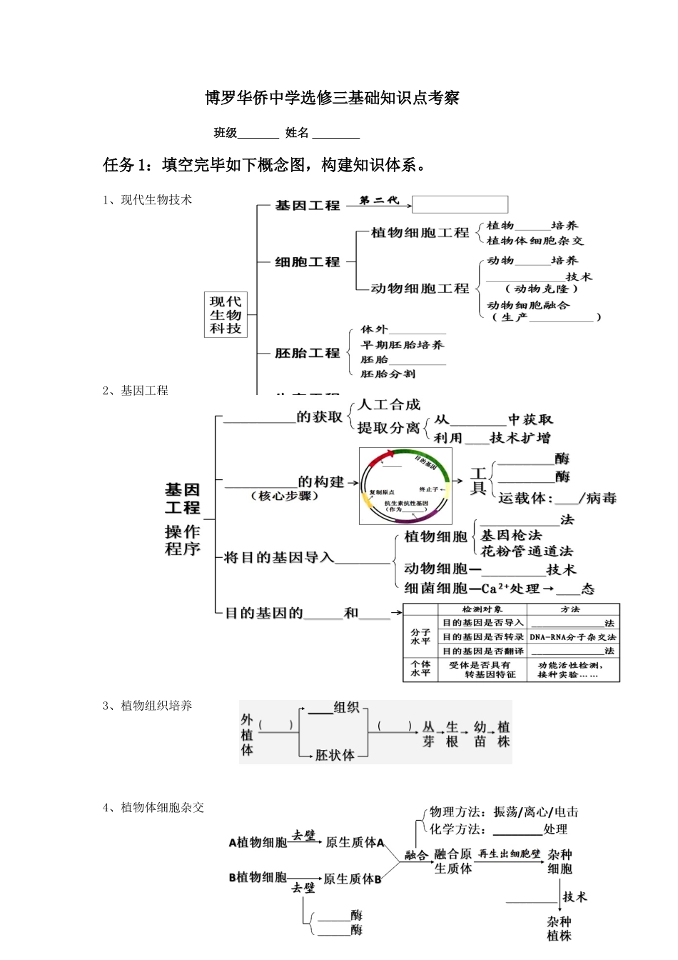 2025年博罗华侨中学选修三基础知识点考查_第1页