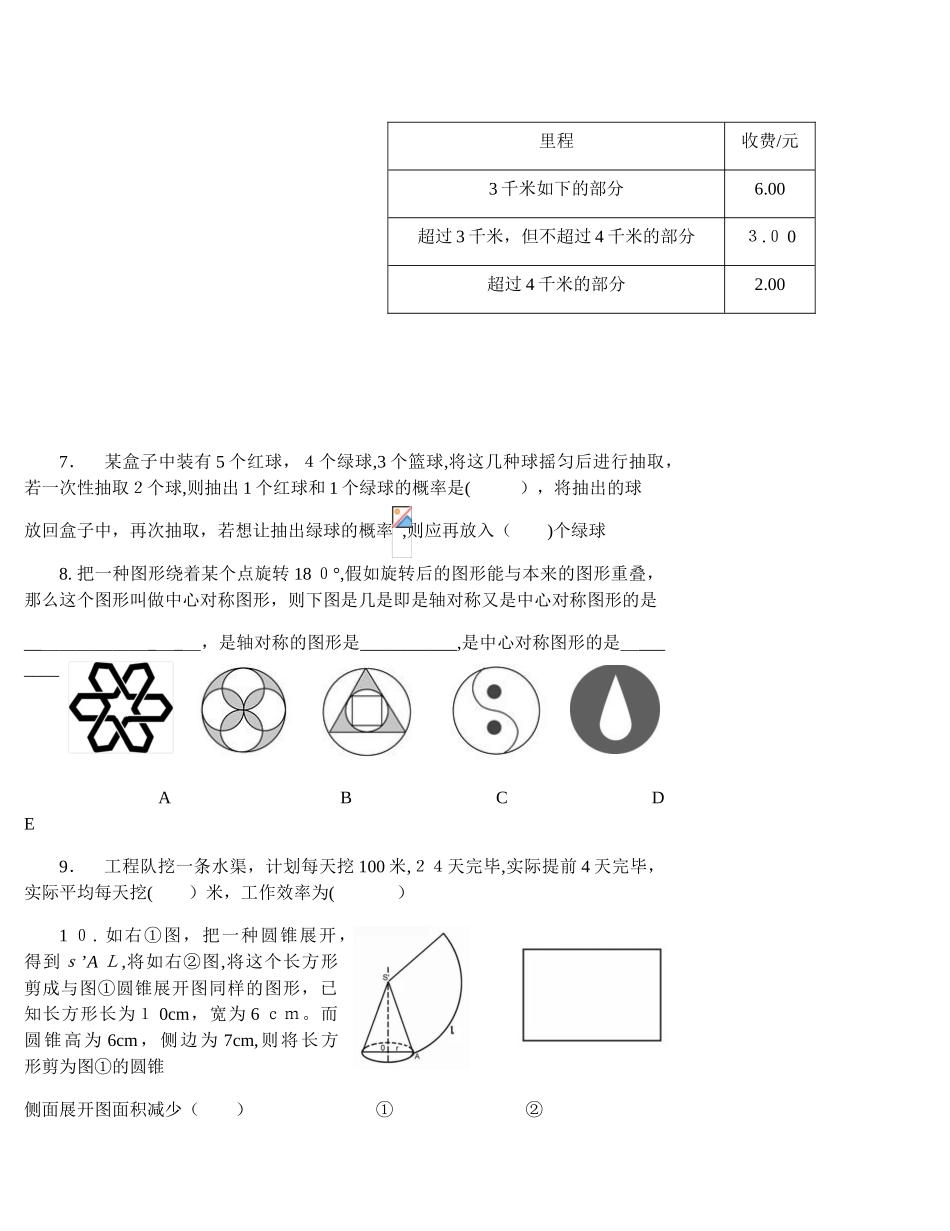 2025年河南省南阳市三中招生考试试卷_第2页