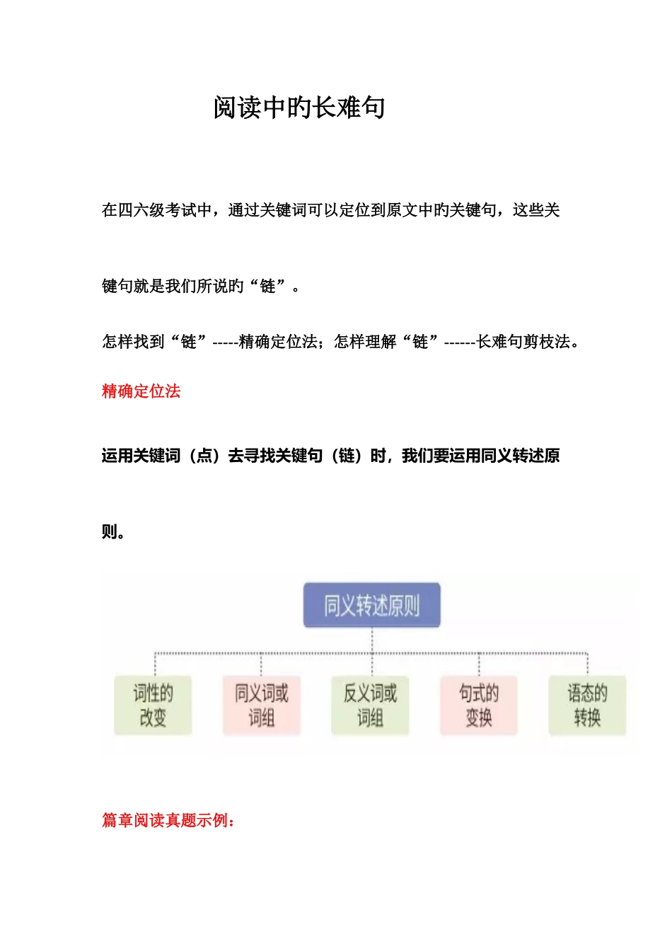 2025年大学英语四六级考试阅读中的长难句_第1页