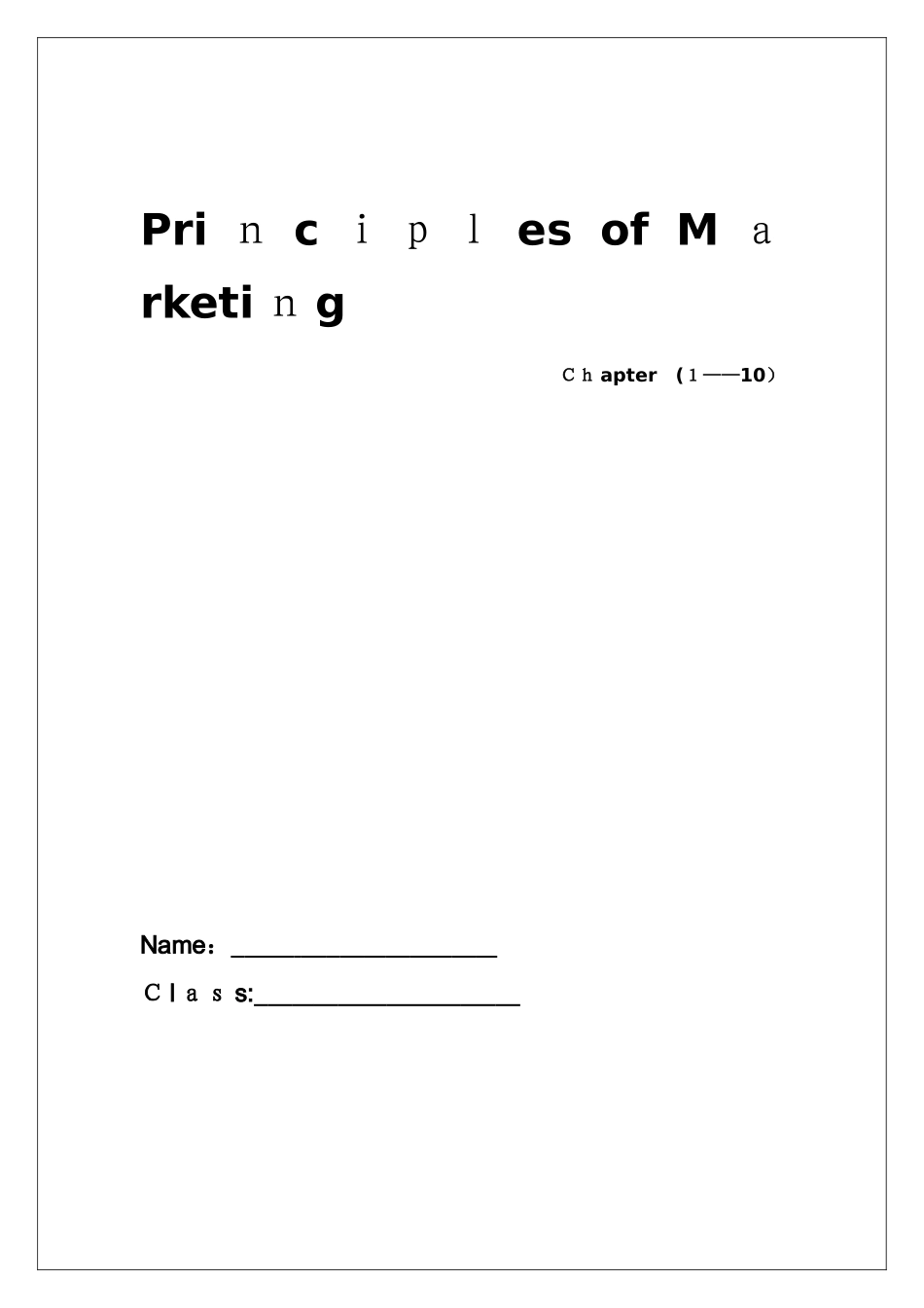 2025年marketing市场营销知识点整理范本_第1页